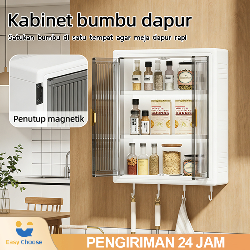 Easy Choose Lemari Dinding Dapur Lemari Penyimpanan Dinding Dapur Rak Bumbu Dapur Lemari Penyimpanan