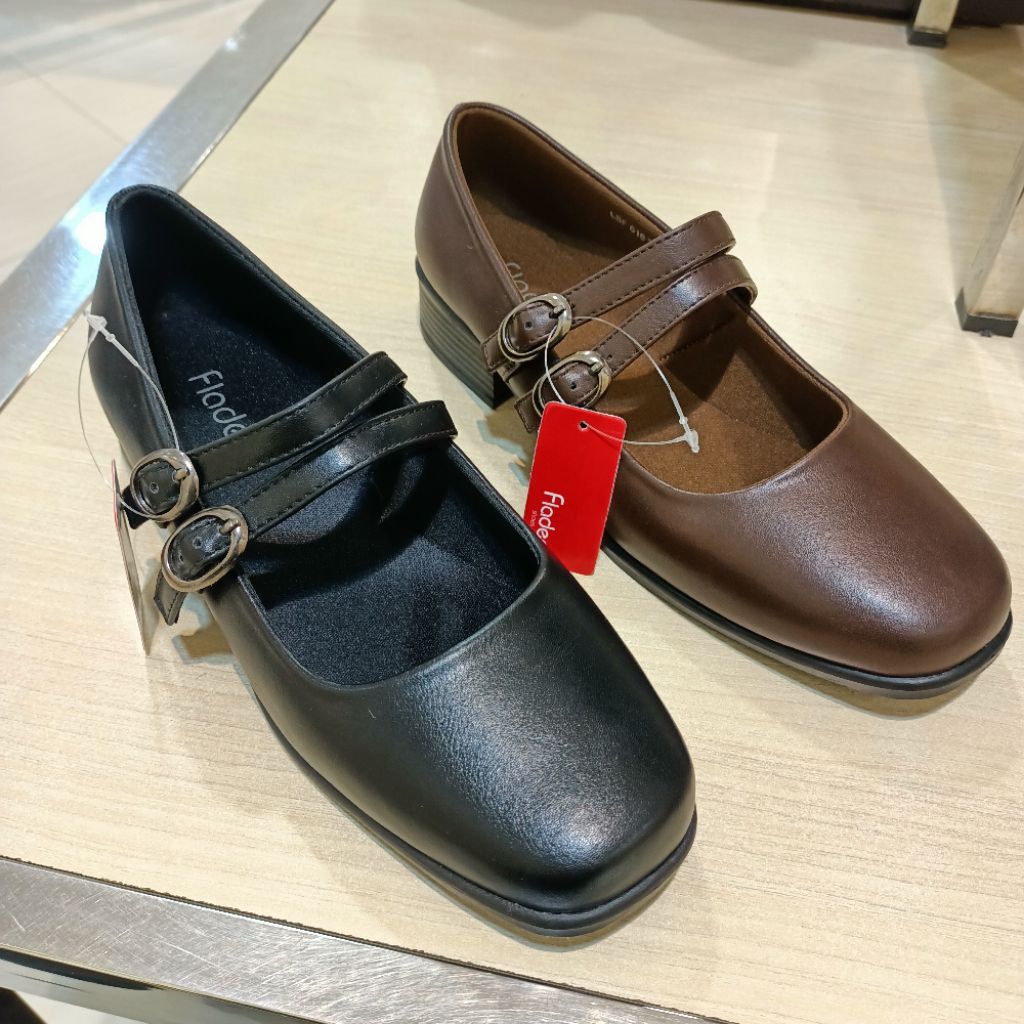 sepatu wanita fantofel heels 3cm FLADEO original