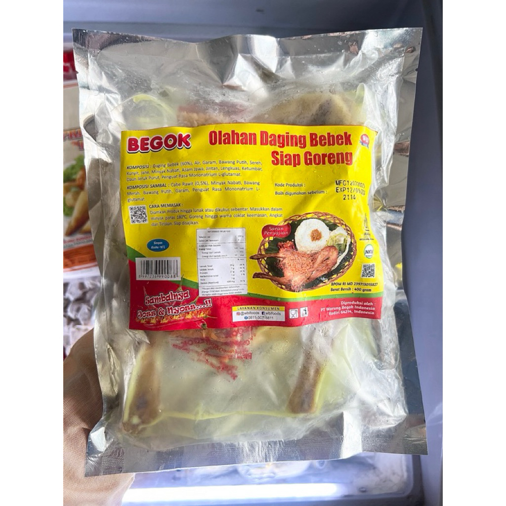 BEGOK BEBEK UNGKEP GORENG 400 Gram