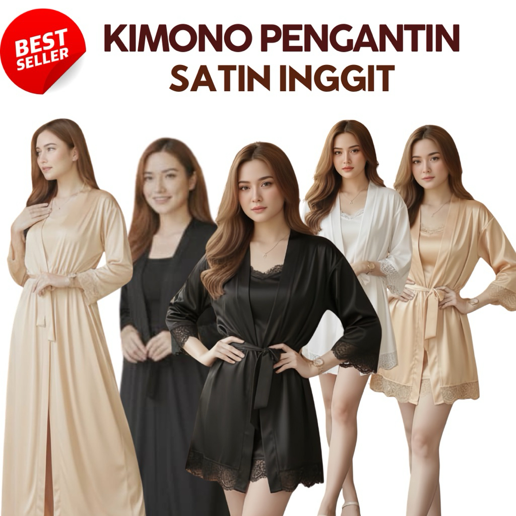 OUTER KIMONO SATIN VELVET OUTER KIMONO KONDANGAN INGGIT PREMIUM