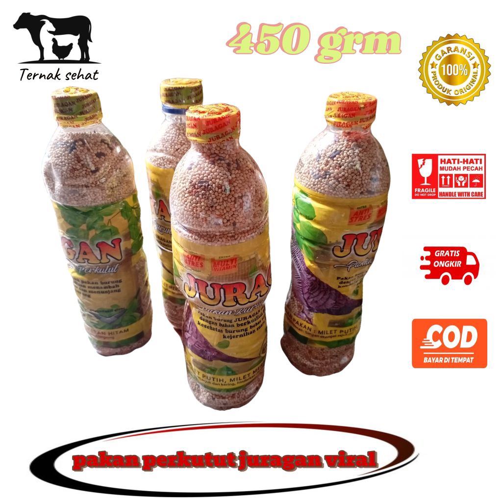 PAKAN BURUNG PERKUTUT JURAGAN 450 grm pakan burung perkutut, gacor harian berkualitas