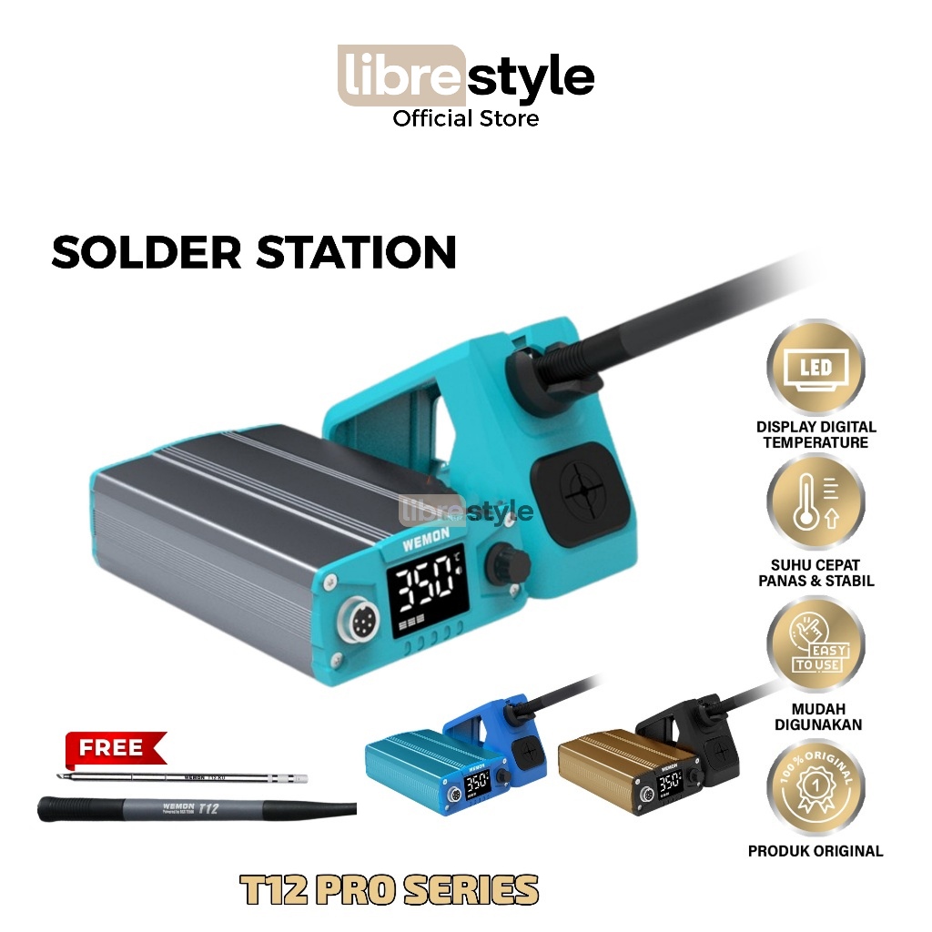 WEMON T12 PRO SOLDER STATION 72W DIGITAL FAST HEAT SERVIS HP PCB - SOLDER STATION WEMON T12 PRO 72W 