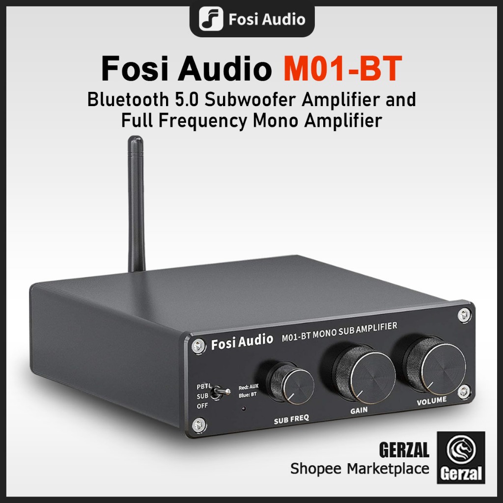 Fosi Audio M01-BT Subwoofer Amplifier Mono Channel 300W TDA7498E