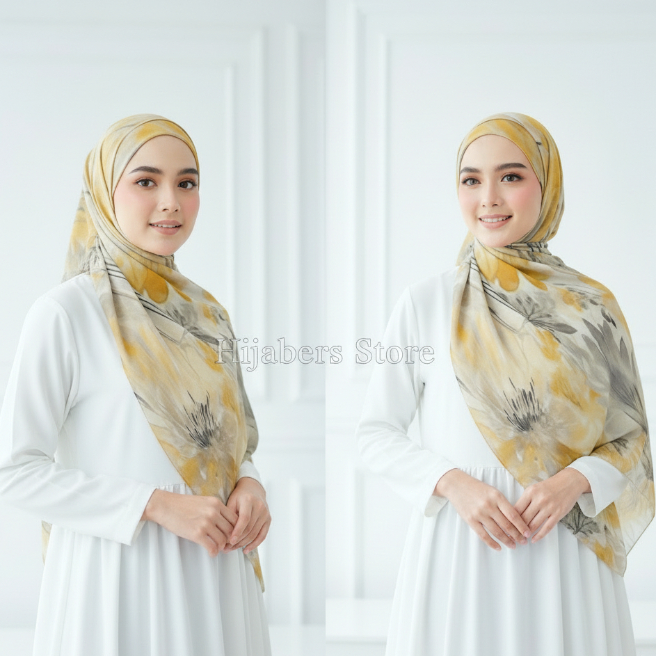 Pashmina Motif Hijab Jilbab Printing Sublime Ceruty Babydoll