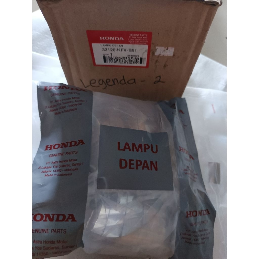 lampu depan legenda 2 ori baru ahm