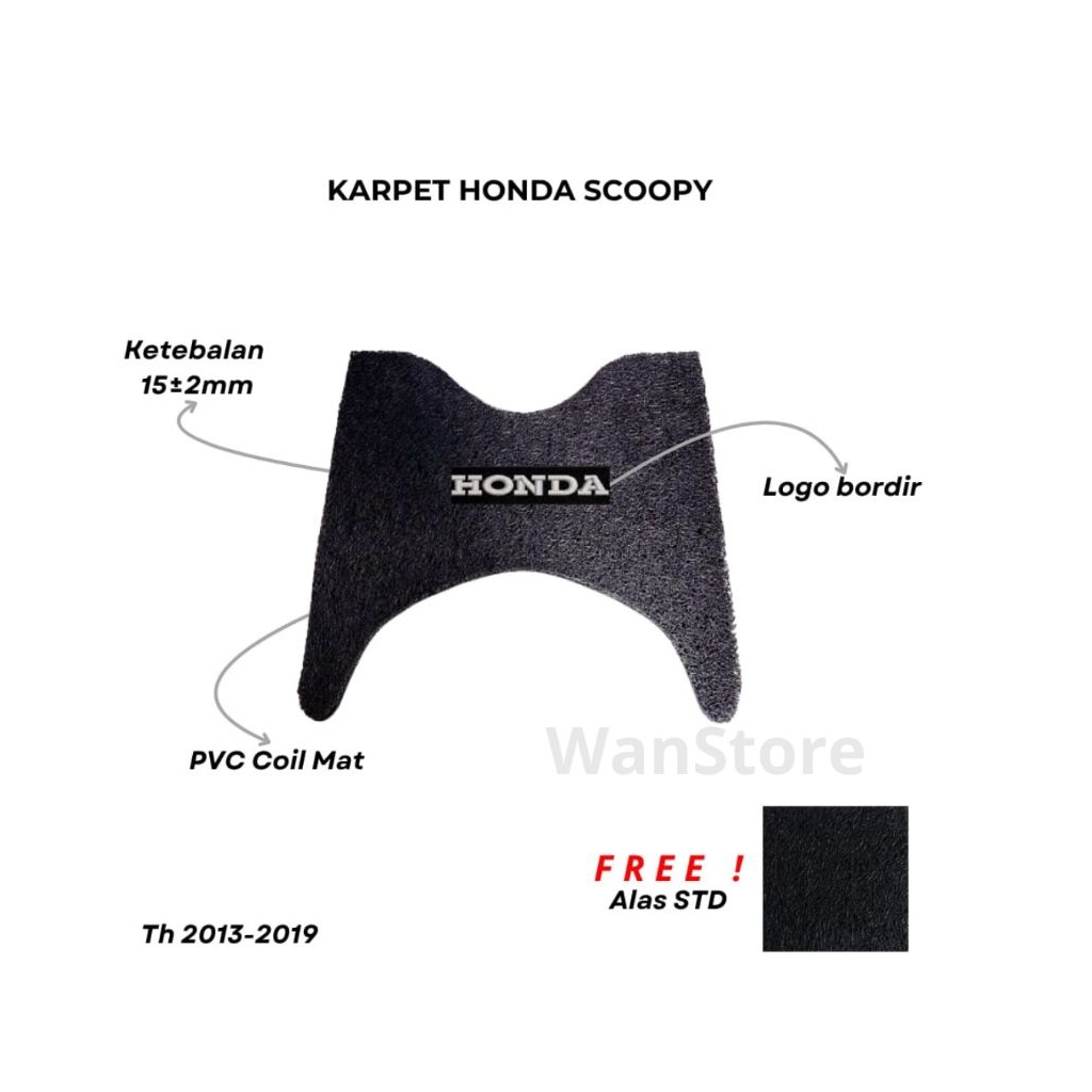 Karpet honda scoopy 2013-2019/alas pijakan kaki