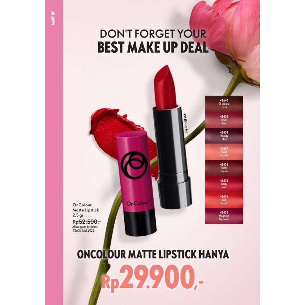 OnColour Matte Lipstik Oriflame
