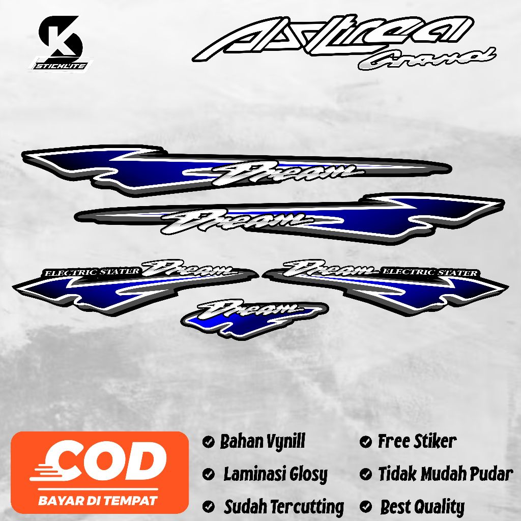 STRIPING VARIASI HONDA ASTREA GRAND DREAM BULUS SABIT 07/ Striping Astrea Grand Bulus