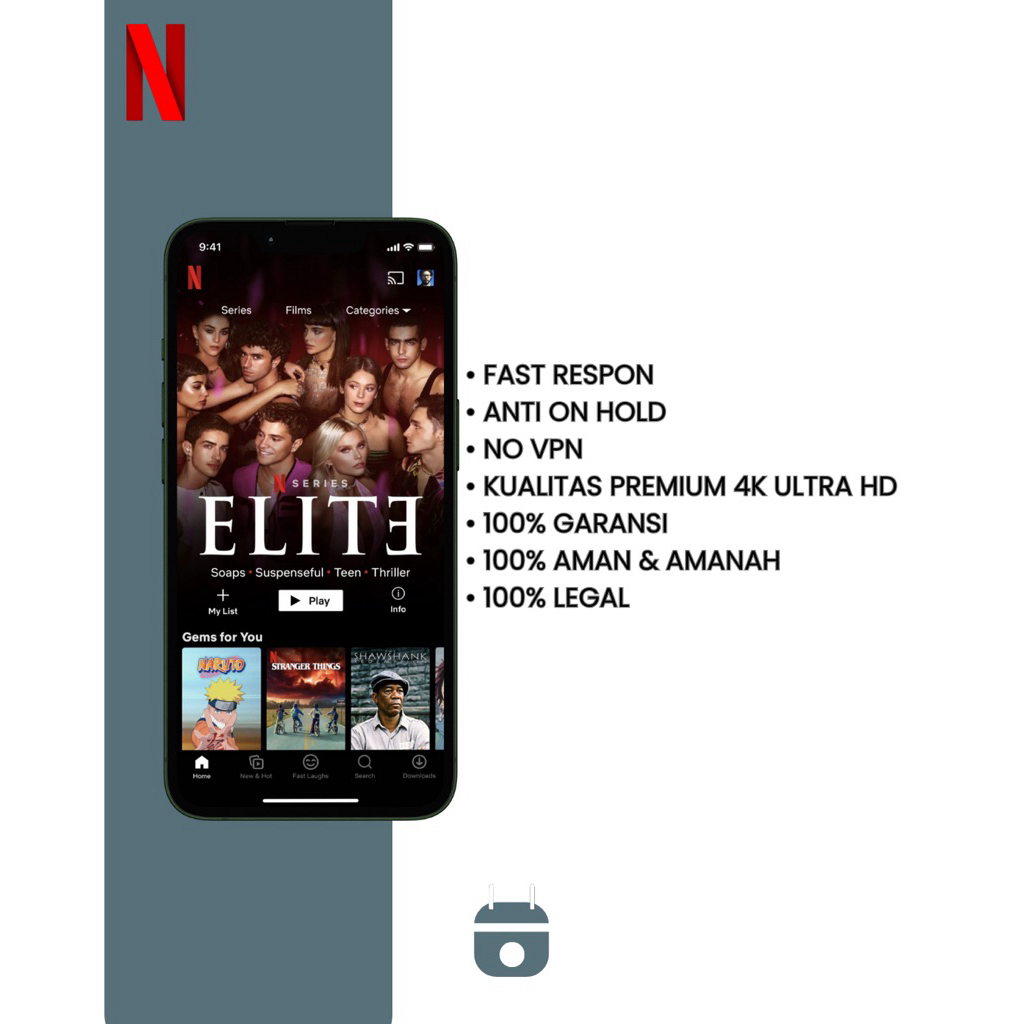 NETFLIXXXX PREMIUM 4K SHARED 1 BULAN BERGARANSI 100%