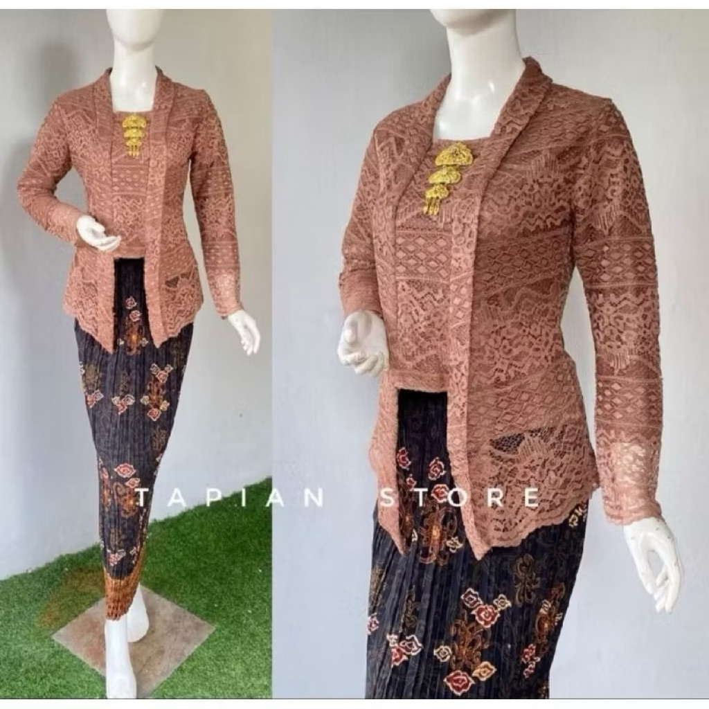 Atasan Kebaya Kutu Baru Brokat Kartini Baju Kebaya Kondangan Modren Kebaya Kutu Baru Lengan Panjang 