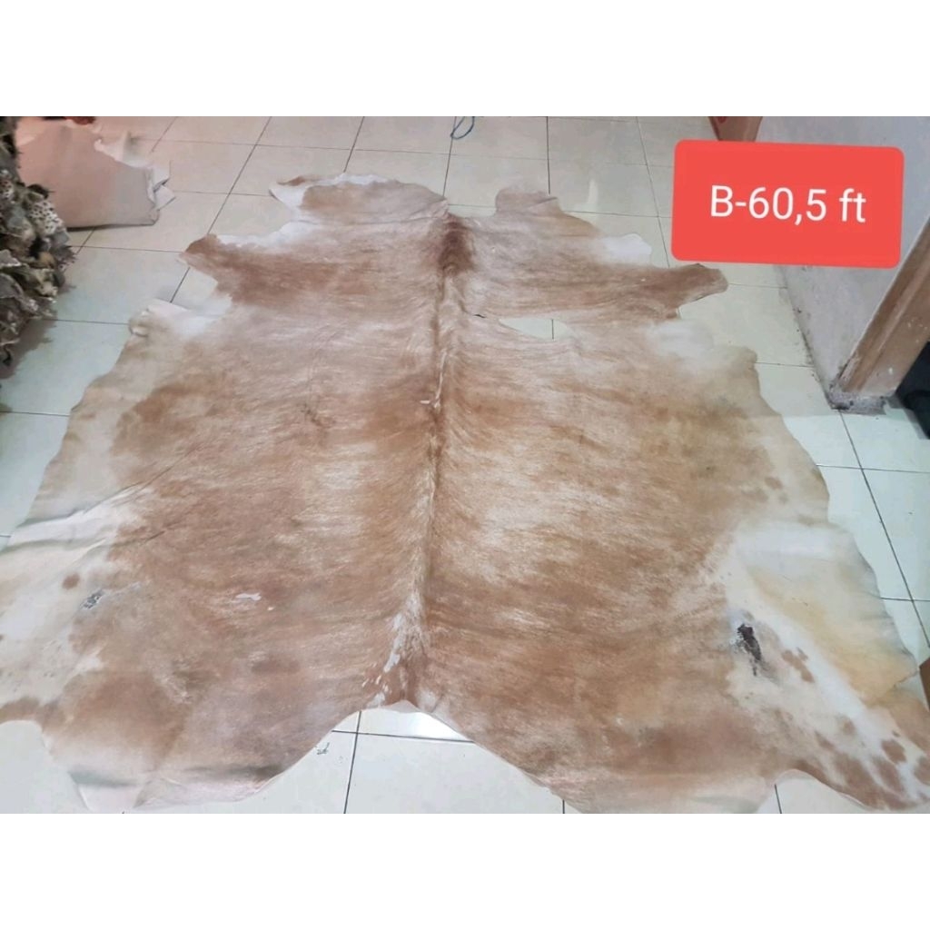 Karpet Bulu Asli dari Kulit Bulu Sapi premium Motif Natural
