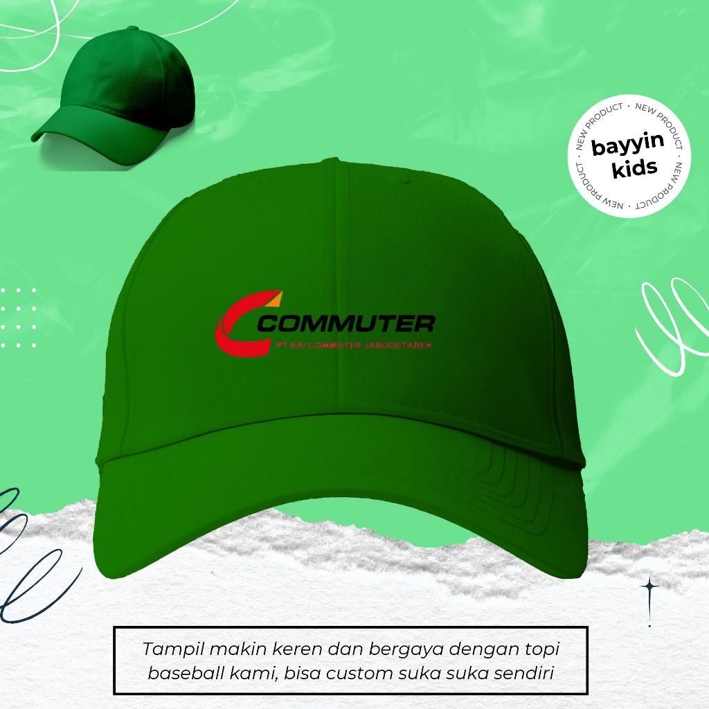 Topi Anak Logo KAI COMMUTER // topi anak lucu // topi anak bagus // topi anak berkualitas