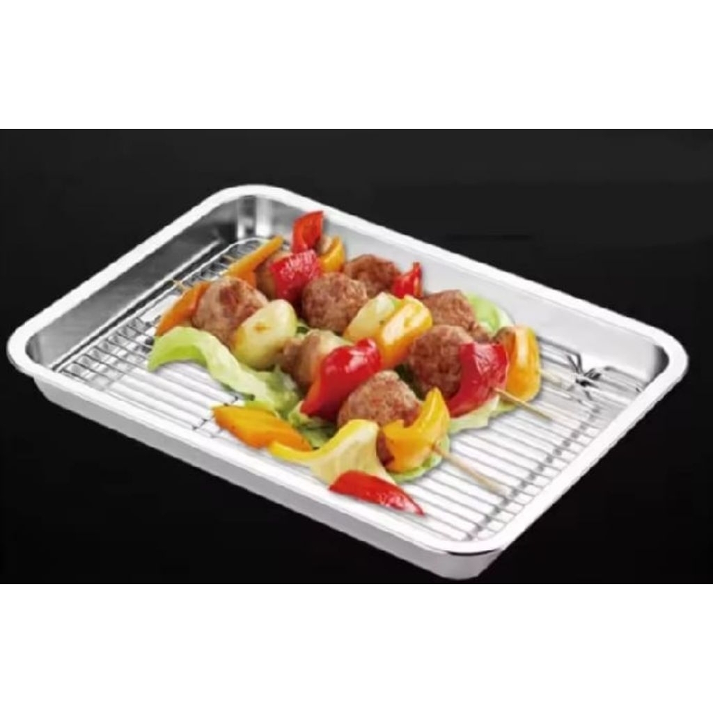 nampan peniris 35x25 besar/colling rak ukuran besar/nampan plus peniris ukuran besar/nampan serbagun