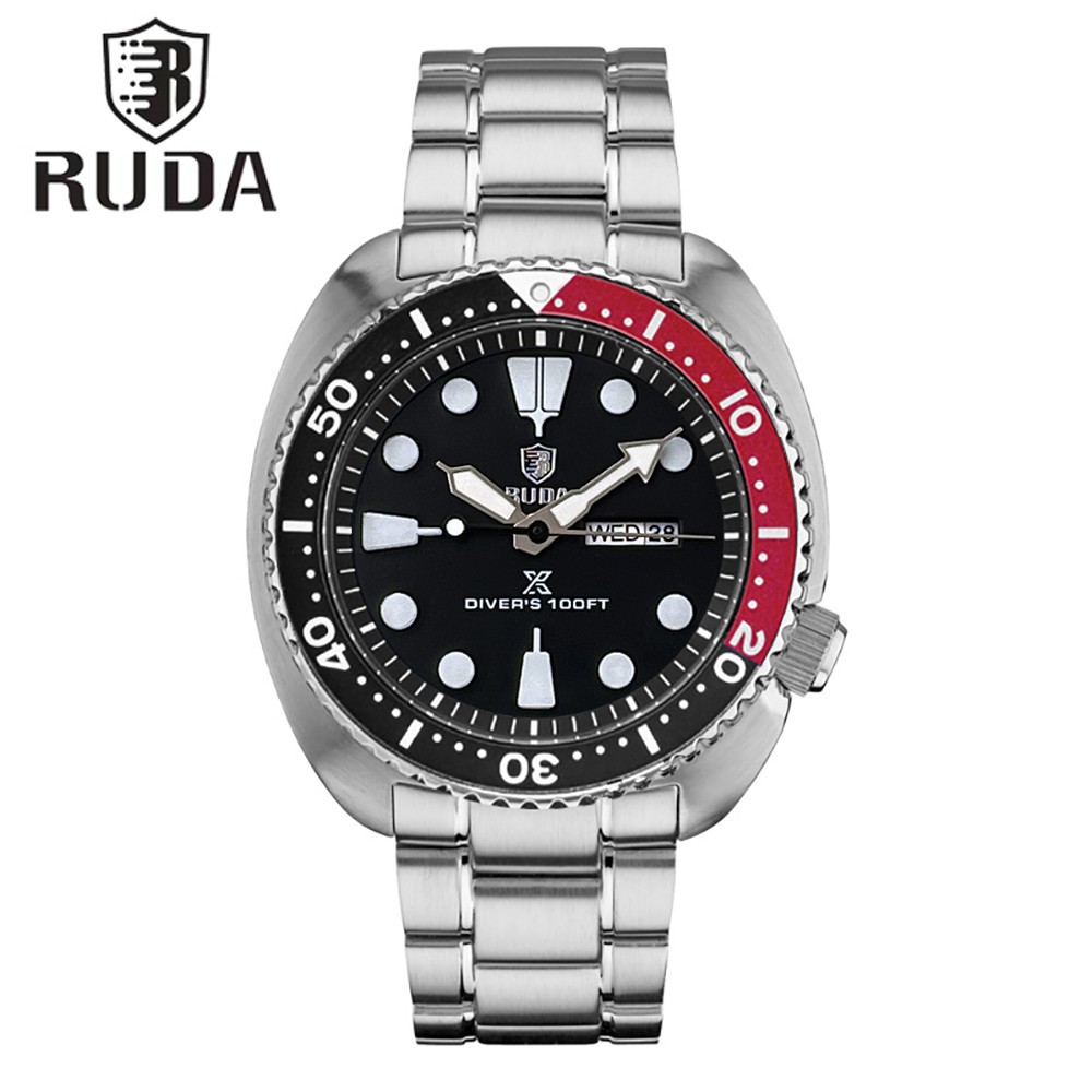 RUDA WATCH - Jam Tangan Turtle Diver's Pepsi Ocean Blue Quartz Men's