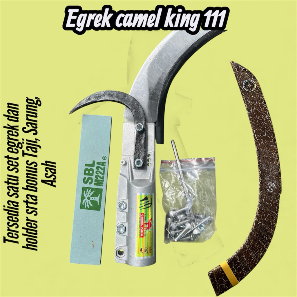 Egrek Sawit Camel King 111 Fullset Bonus Taji,Sarung dan Asah