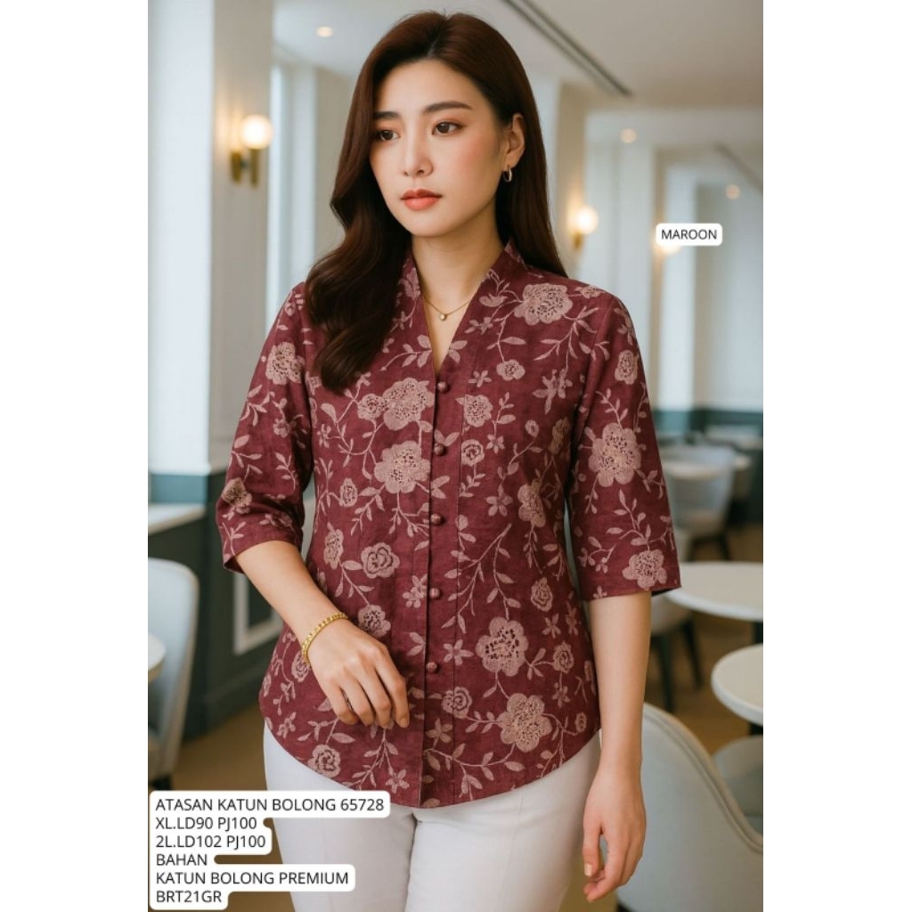 KEMEJA BLUS ATASAN KATUN BOLONG BANGKOK 65728