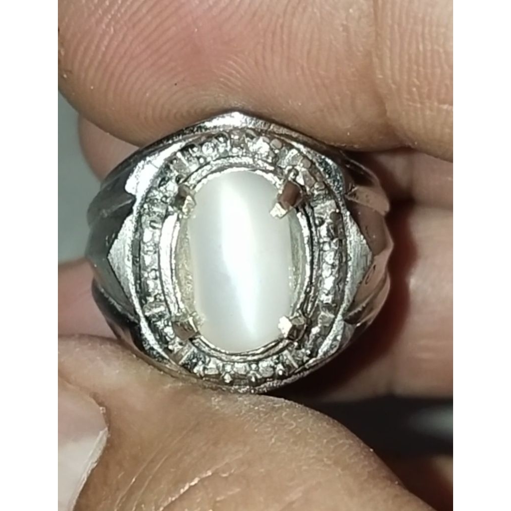 Natural Biduri Bulan Moonstone Cat's Eye, Kode A46