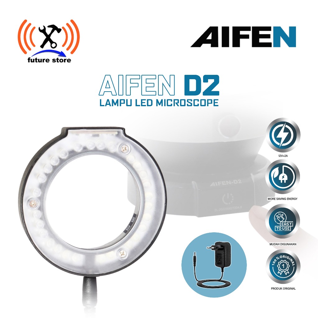 AIFEN D2 Lampu Microscope Mikroskop 28 LED Adjustable Light Original