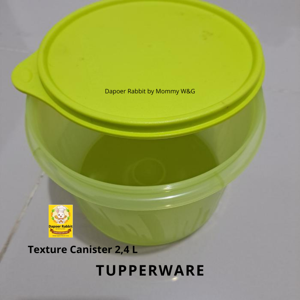 Texture Canister 2,4 L Tupperware l Toples Plastik l Tempat kue l Kotak Makanan l Kedap Udara