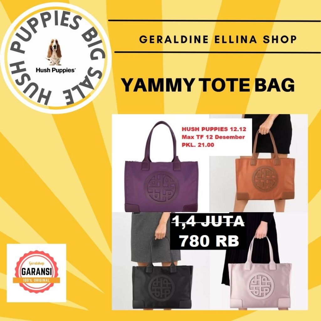 Tas Wanita Hush Puppies sale tote bag 100% original seri YAMMY