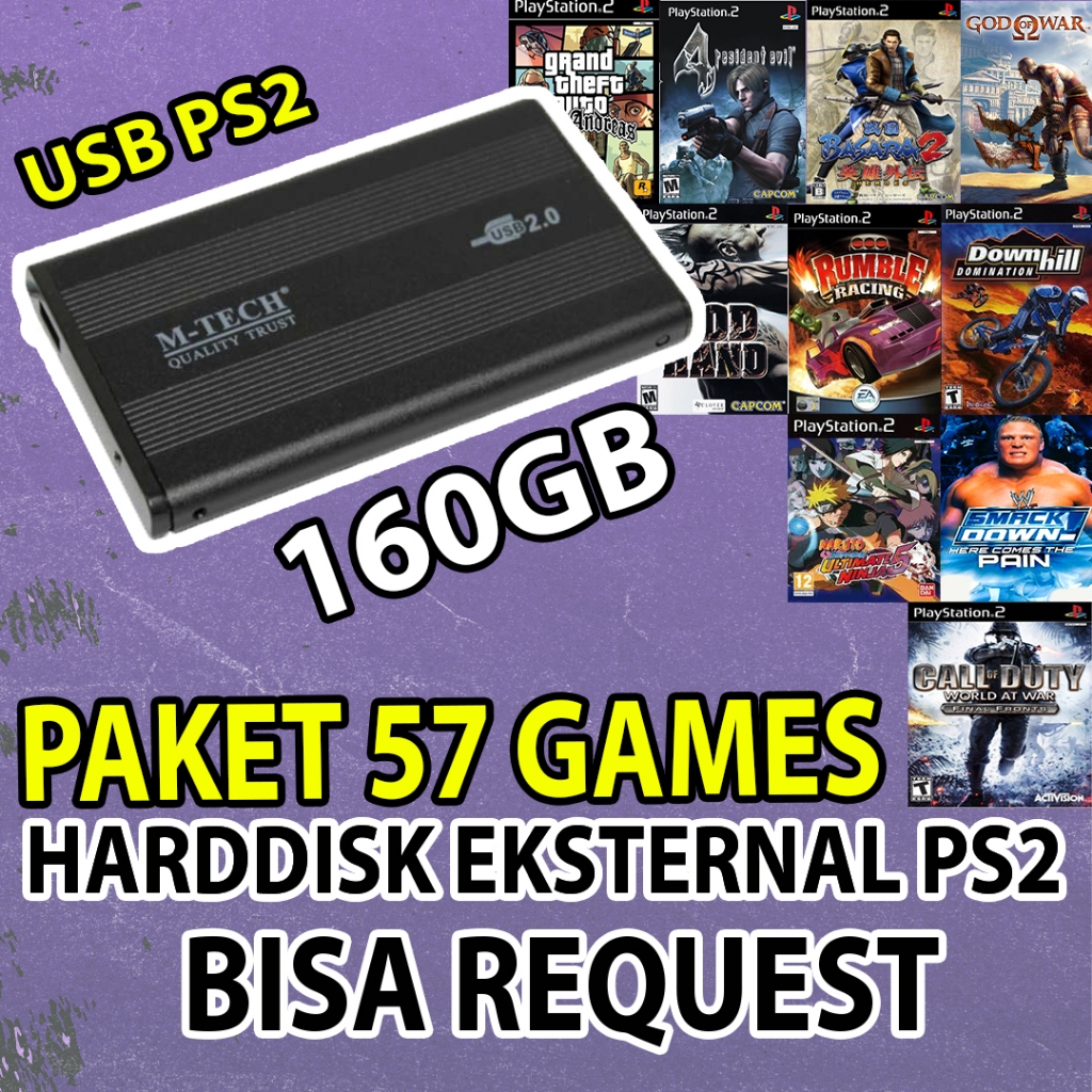 Harddisk External 160GB PS2/PC Bisa REQUEST Hardisk Eksternal HDD EXT