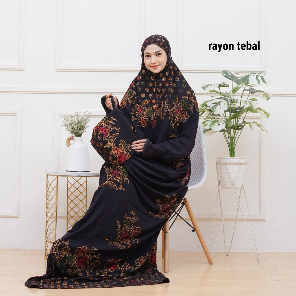 MUKENA TERUSAN RAYON JUMBO BATIK CAP PEKALONGAN