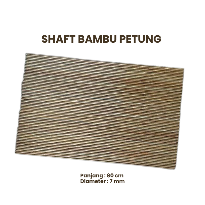 Shaft Arrow Bambu Petung (Min 6 pcs) Sudah Nock 7 mm 80 cm Vernis Glossy | Shaft Arrow Sudah Nock
