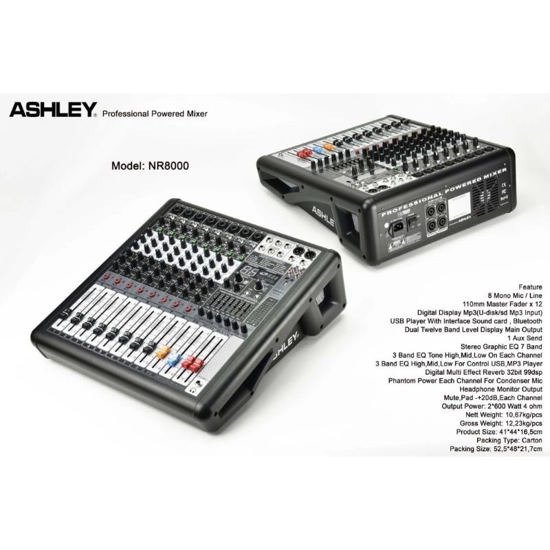 Power mixer ashley nr8000 nr 8000 8CH