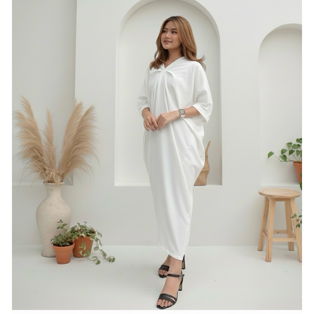 TERLARIS KAFTAN POLOS MEWAH / KAFTAN POLOS PREMIUM MOSCREPE / KAFTAN SULTAN POLOS PREMIUM