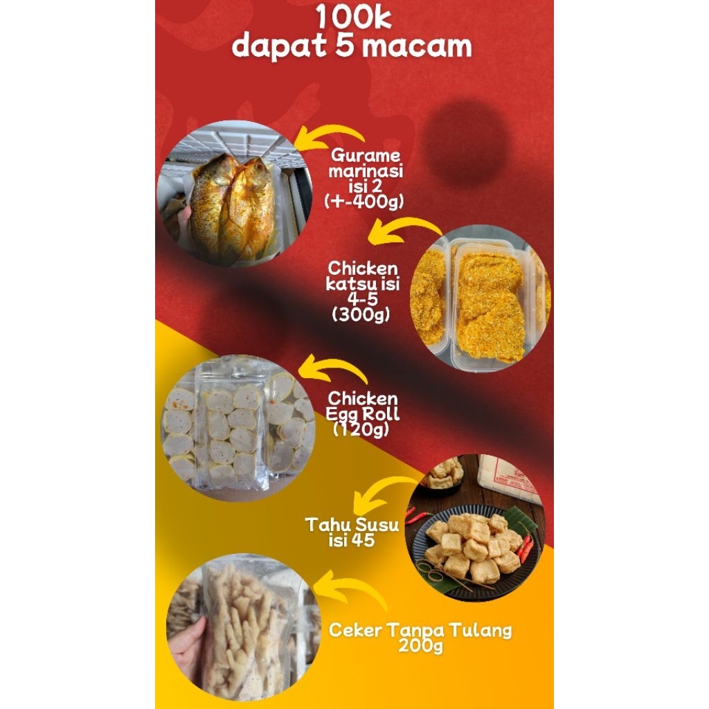 Paket 100rb dapat 5 macam