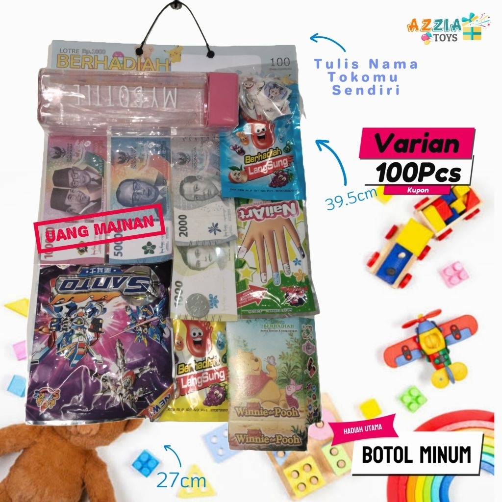 LOTRE BERHADIAH Pasangan botol minuman 100pcs Semua dapat Hadiah [BACA DESKRIPSI]
