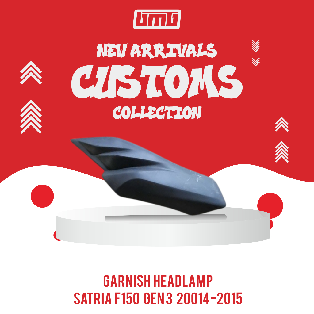 GARNISH FIBERGLASS HEADLAMP SATRIA FU 2014-15 FACELIFT DEPAN BMG