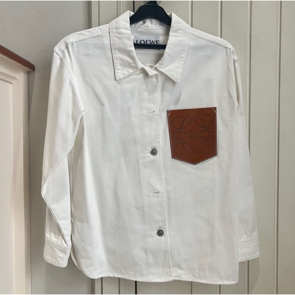 PL Loewe Denim Jeans White Shirt Jacket Outerwear