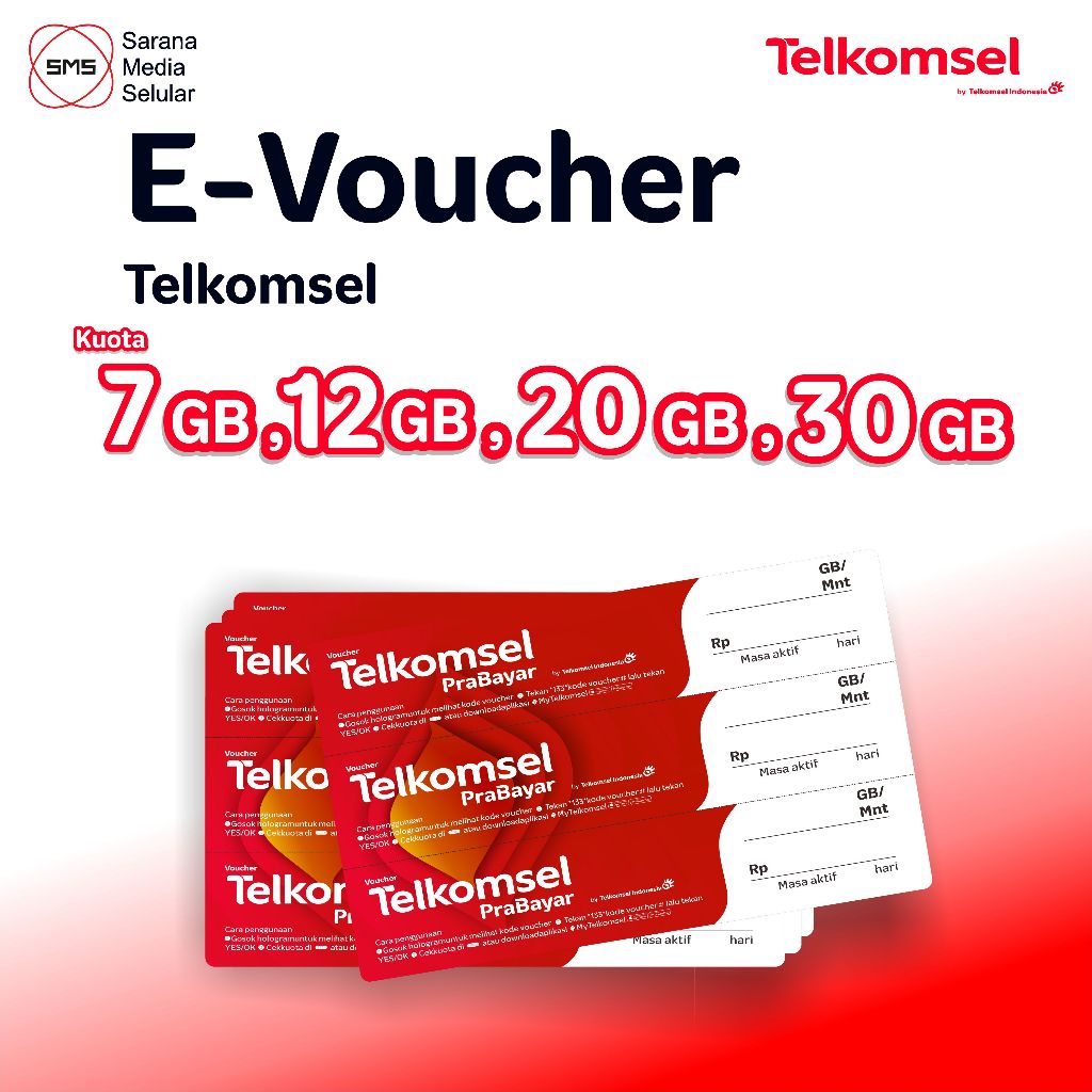 VOUCHER DATA TELKOMSEL / SIMPATI( 1,5 - 8,5 GB)
