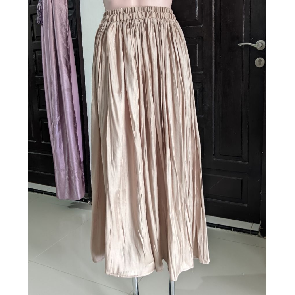 ROK SHIMMER SILK ROK LEBARAN 2026 WARNA KHAKI