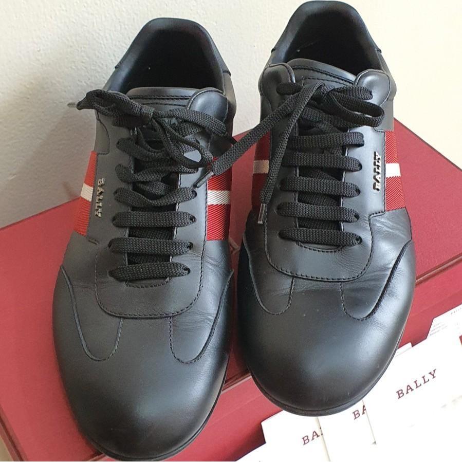 [preloved] BALLY Haldin Leather Sneakers in Black Men Shoes Sepatu