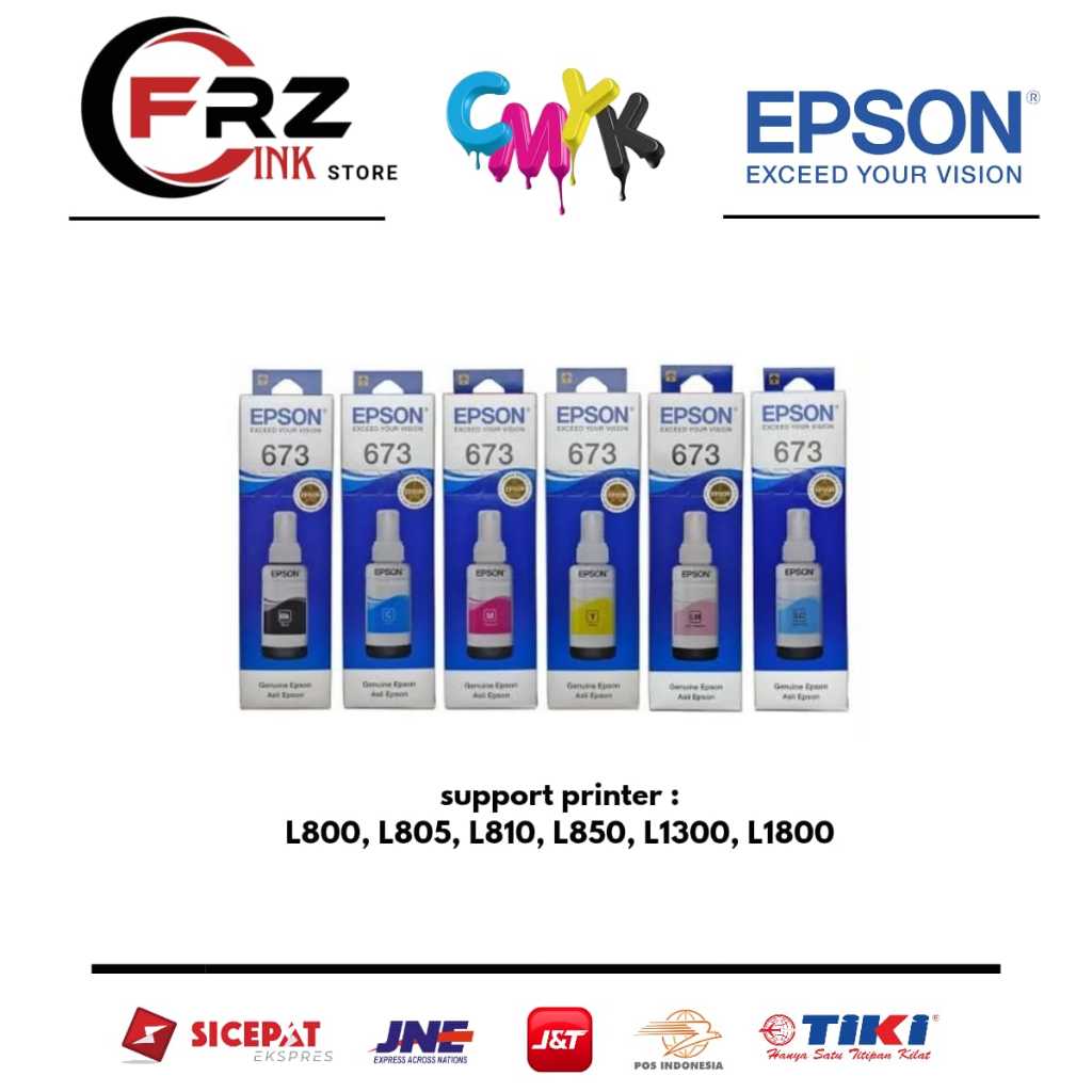 TINTA EPSON 673 ORIGINAL Epson L800 - Epson L805 - Epson L850 - Epson L1800