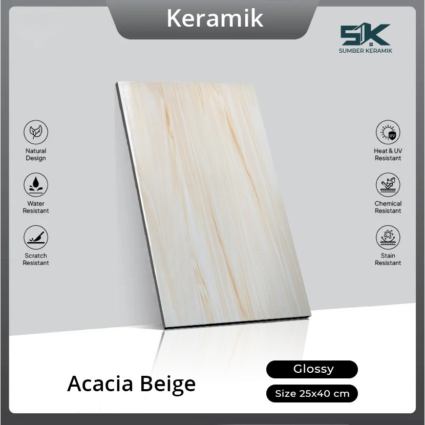 KERAMIK LANTAI ACACIA BEIGE 25X40
