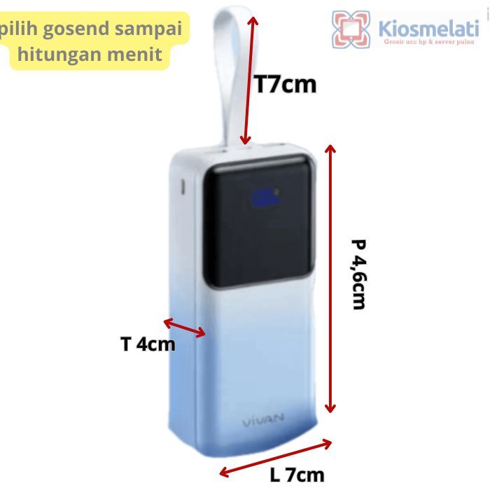Power Bank Vivan VPB-D20 Blue 20000 mAh