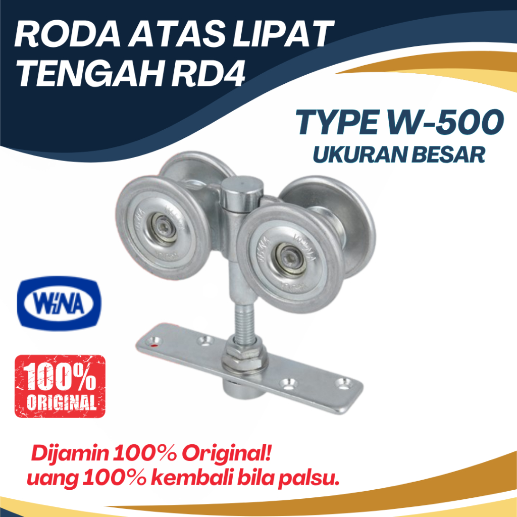 Roda Atas Lipat Tengah RD4 Wina W580 / W500 Roda Atas Pintu Garasi Wina