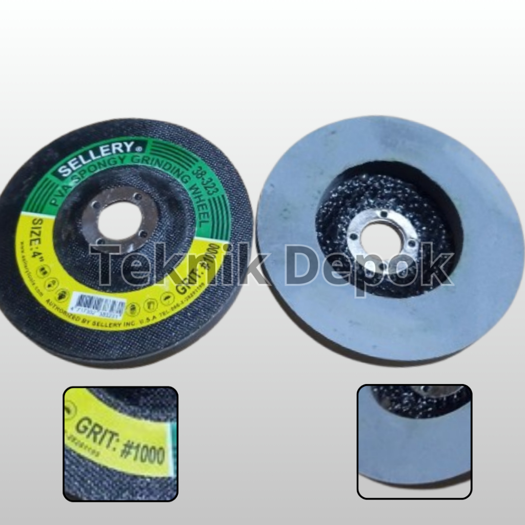 PVA Spongy Grinding Wheel Grit 1000 Sellery Gurinda Spons Batu Gerinda Poles 4 inch Grade #1000 Diam