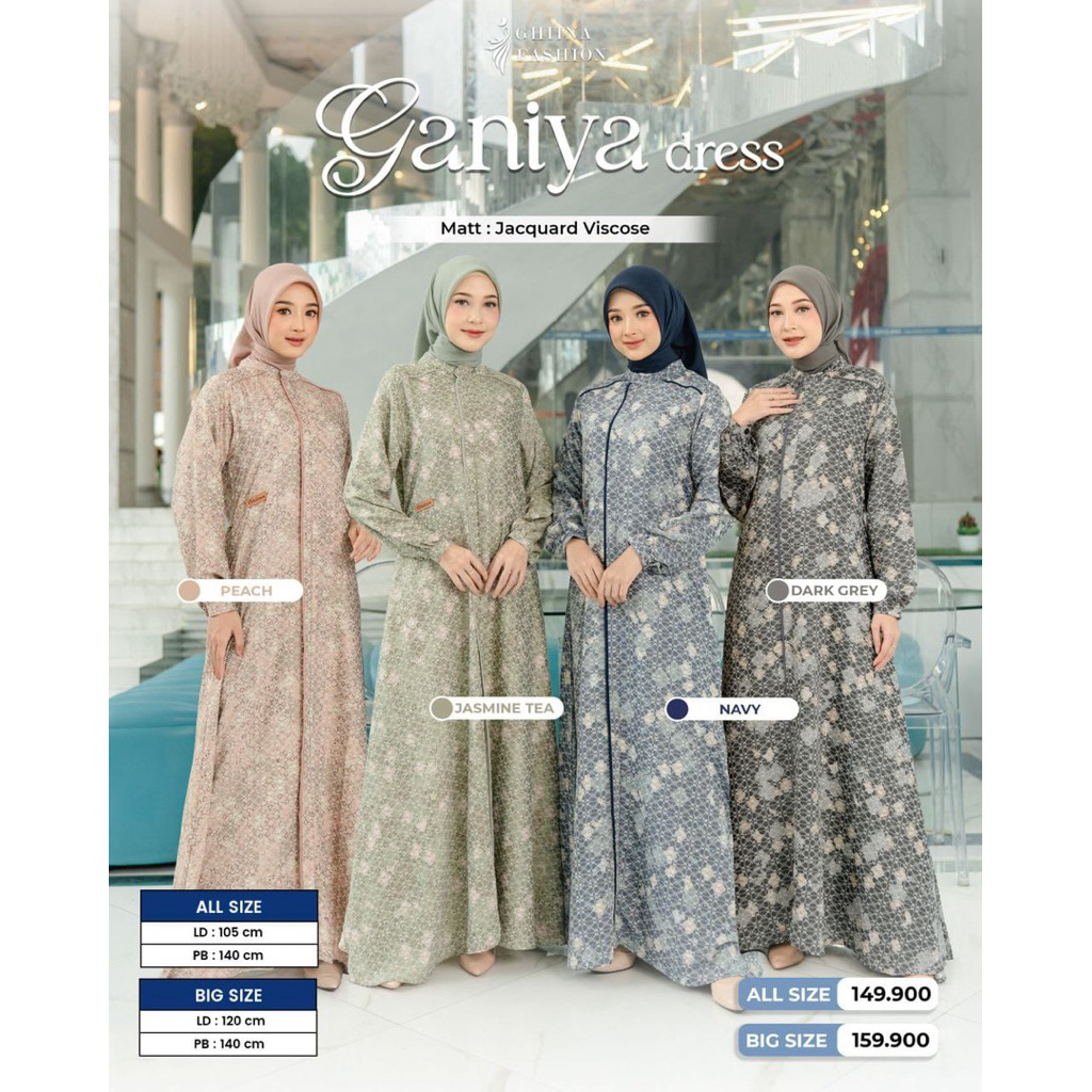 Ghiina Fashion - Dress / Gamis / Ganiya Dress Ghiina Fashion