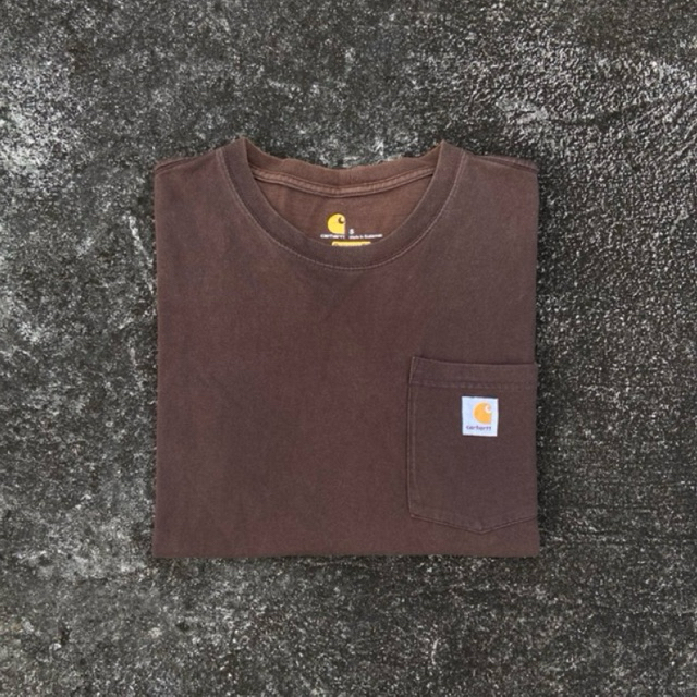 CARHARTT L/S POCKET SHIRT DARK BROWN