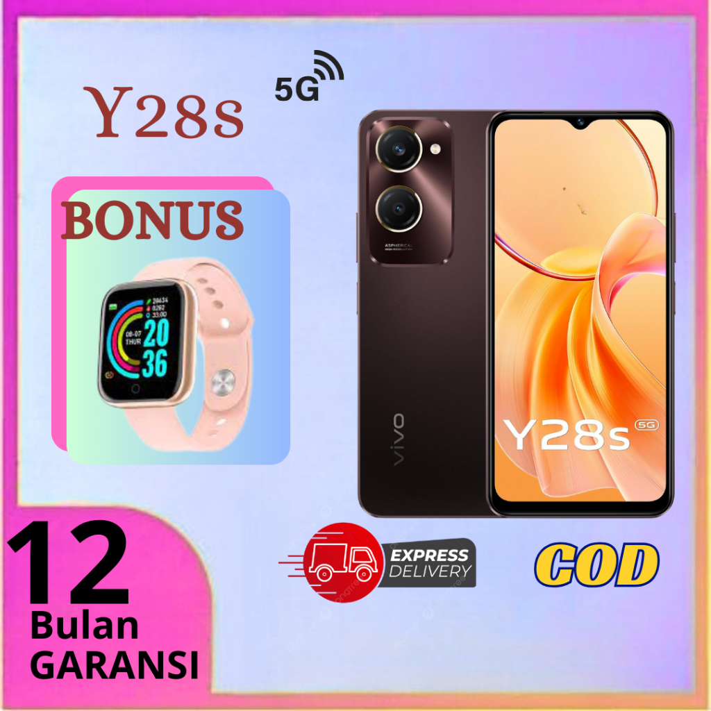 Hp Vivo Y28S (12/512)  Kamera 50MP | IP64 Tahan Air & Debu |