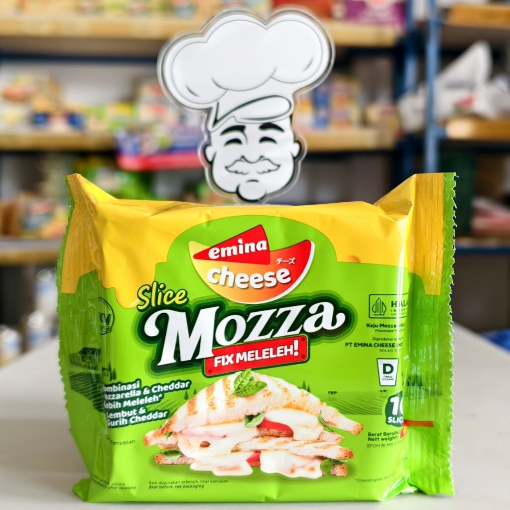 Keju Emina Slice Mozarella 10 Slice / Keju Melted Slice Emina 10 Slice / Emina Cheese Slice Mozarell