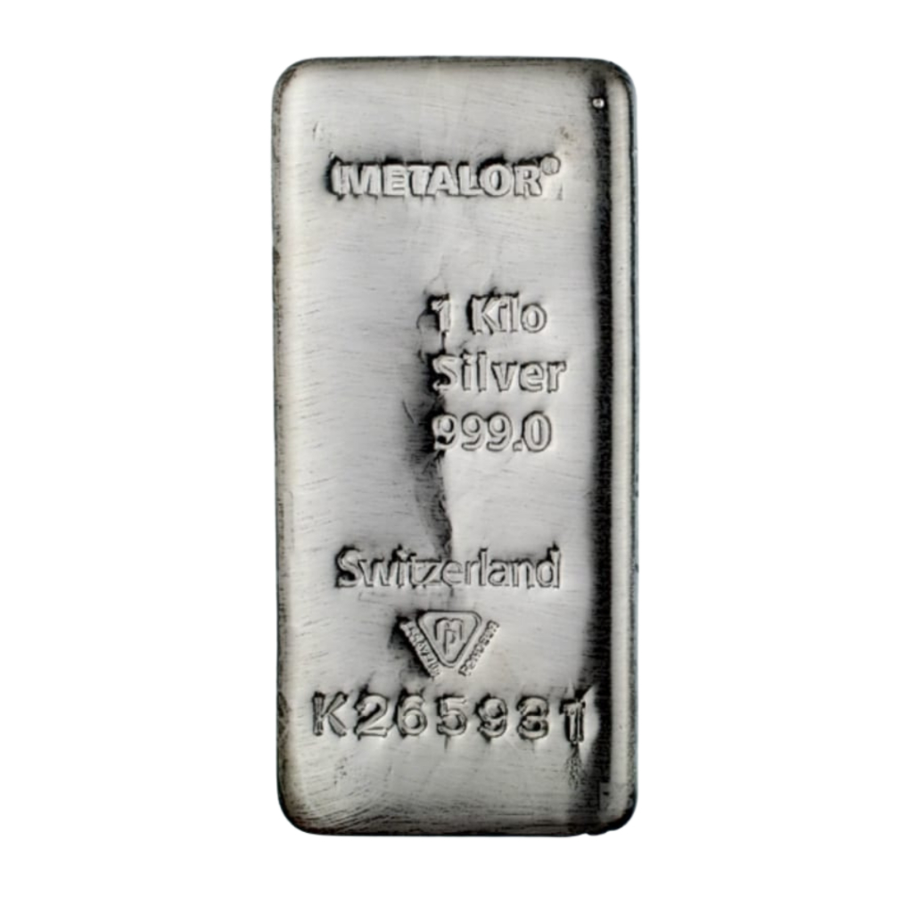 Perak Batangan Silver Bar Metalor 99.99% 1000Gram | Silver Bar Metalor 1Kg
