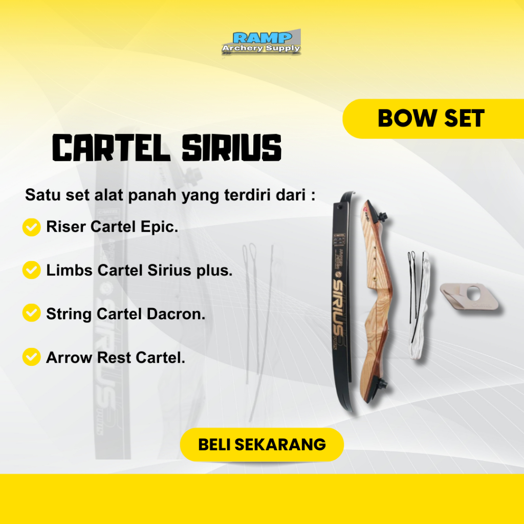 Bow Set Cartel Sirius| Busur Panahan Standar Nasional | Busur Panahan Pemula