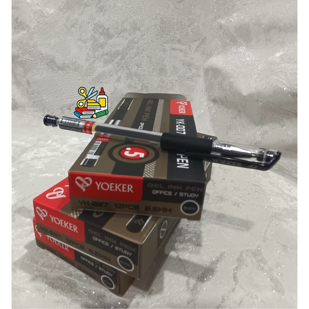 PULPEN GEL PENA GEL PEN GEL YOEKER 0.5mm GEL INK PER PCS