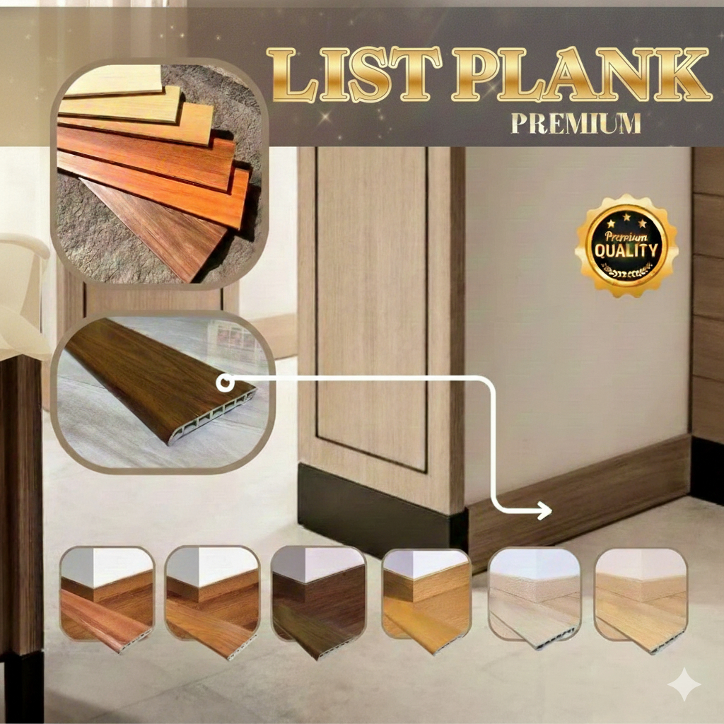 LIST PLINT PVC/ PLINT LANTAI PVC/ LIST PLANK PVC LIST LANTAI SKIRTING LIST DINDING LIS PARKIT