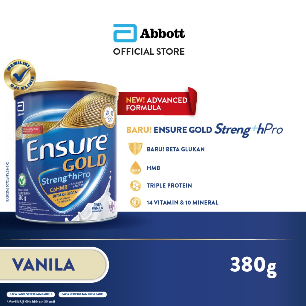 Ensure Gold Rasa Vanila 1x380g - Nutrisi Dewasa & Lansia